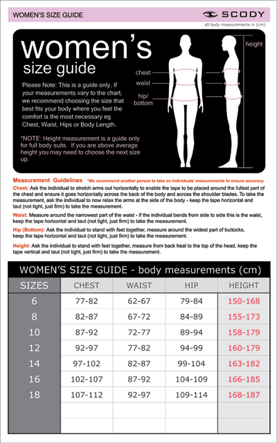 Women's Bodysuit Size Chart - Bodysuit Measurements & Sizes For